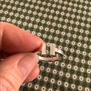 Authentic Tiffany silver T ring
